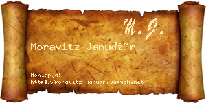 Moravitz Január névjegykártya